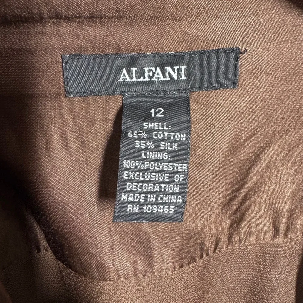 Alfani Sequin Skirt Women's 12 Brown Pleated A Line Embellished Boho Indie Party